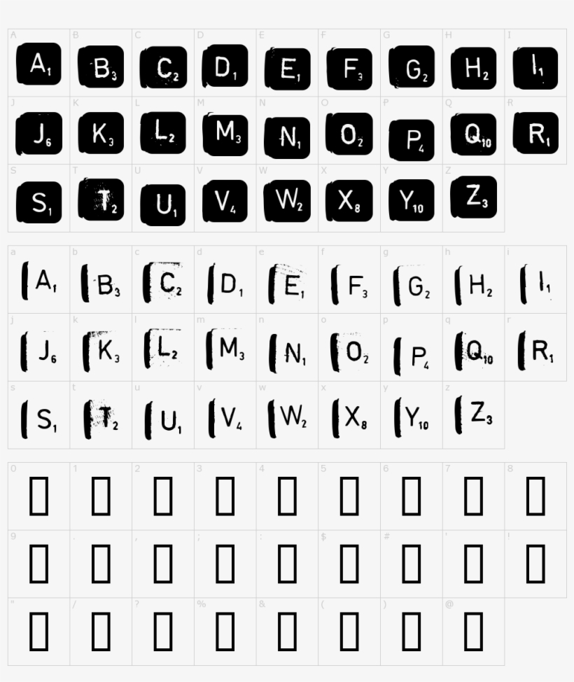 Scrabble Font - Classic Font, transparent png download