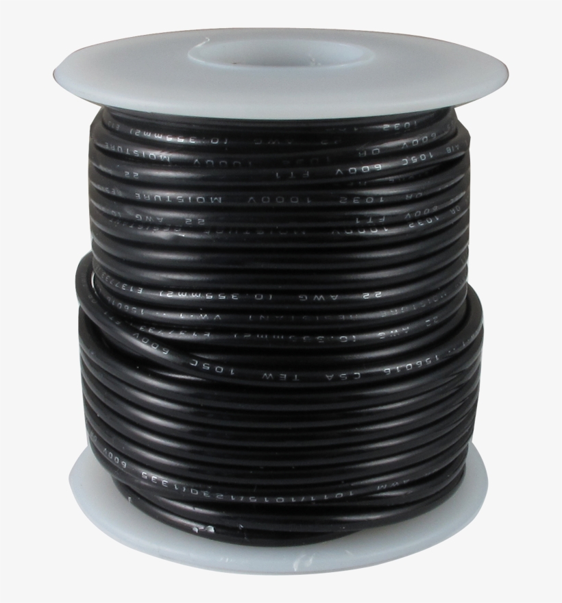Hook-up, 22 Awg, 50 Foot Roll - Wire - Hook-up, 22 Awg, 50 Roll, Black, transparent png download