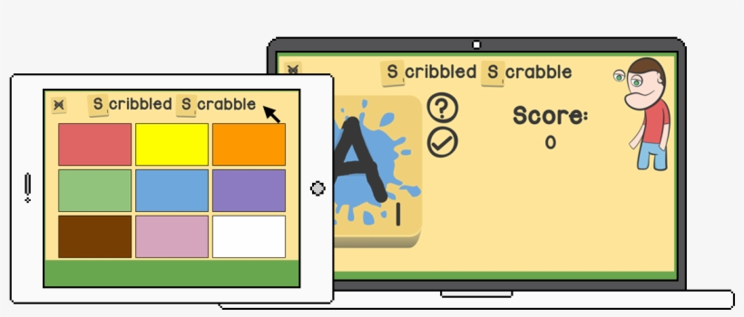 Portfolio Image For The Scribble Scrabble Game - Cartoon, transparent png download