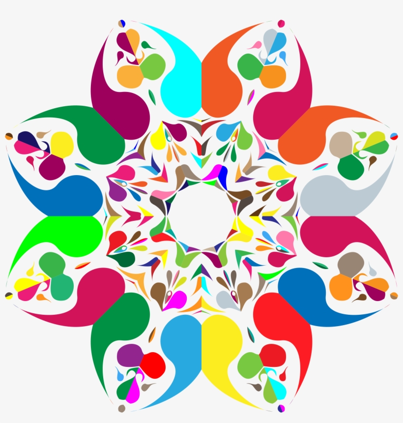 This Free Icons Png Design Of Colorful Floral Spatter, transparent png download