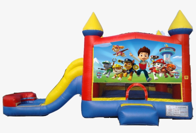 Water Slide Castle Combo Side Slide Paw Patrol - Sweet Custom Cakes Paw Patrol Edible 78844, transparent png download