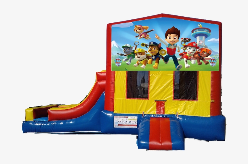 2 Lanes Side Slide Jumper Paw Patrol $180/day - Paw Patrol Edible Party Cake Topper Decoration Frosting, transparent png download