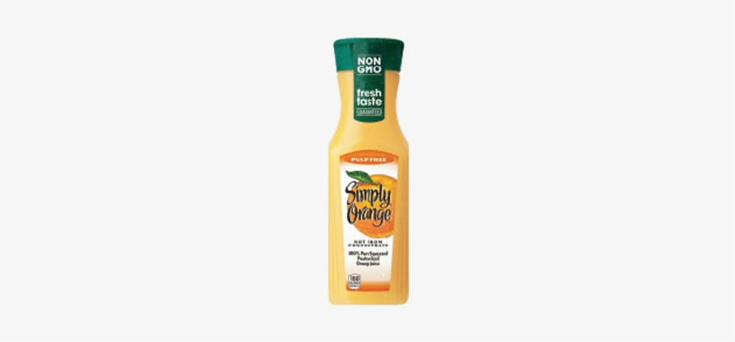 Simply Orange® Juice - Simply Orange Juice, Pulp Free - 11.5 Fl Oz Bottle, transparent png download