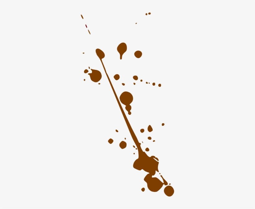 Brown Paint Clip Art At Clker - Gotas De Tinta Png, transparent png download