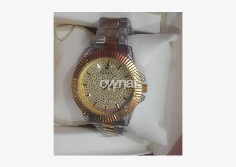 Gold And Silver Rolex Watch - Analog Watch, transparent png download