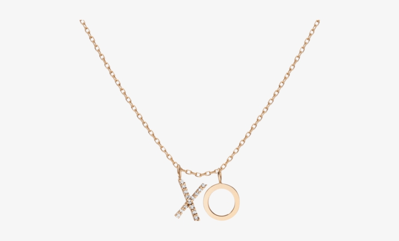 Double Mini Letter Charm Pendant With White Diamonds - Single Diamond Necklace, transparent png download