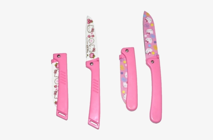 Hello Kitty Foldable Knives Available @ Harajukualien - Hello Kitty Knife Transparent, transparent png download