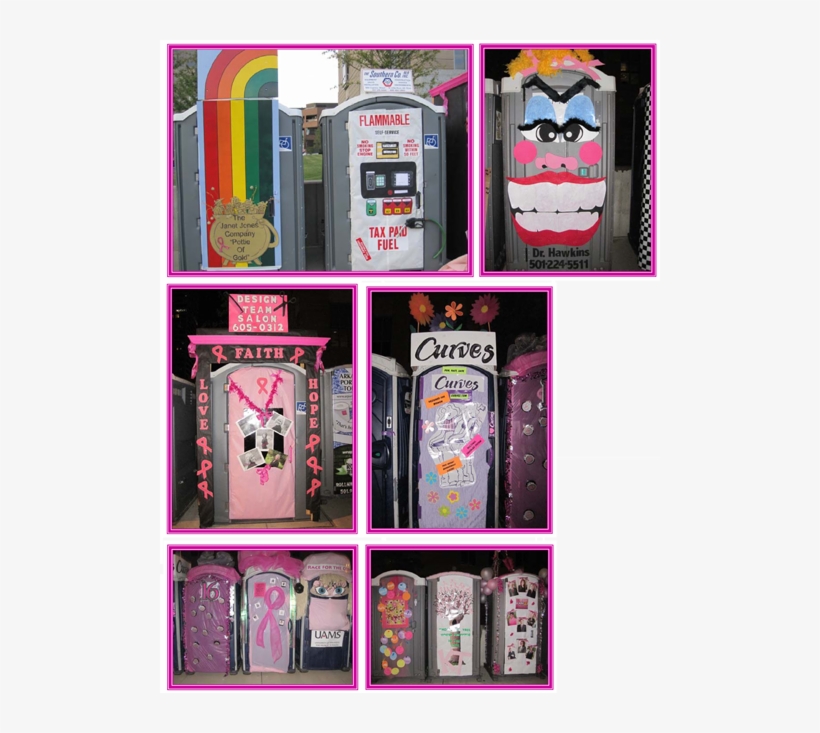 Tinkled Pinkport A Potty Decorating Contest At 2012 - Porta Potty New Pink, transparent png download