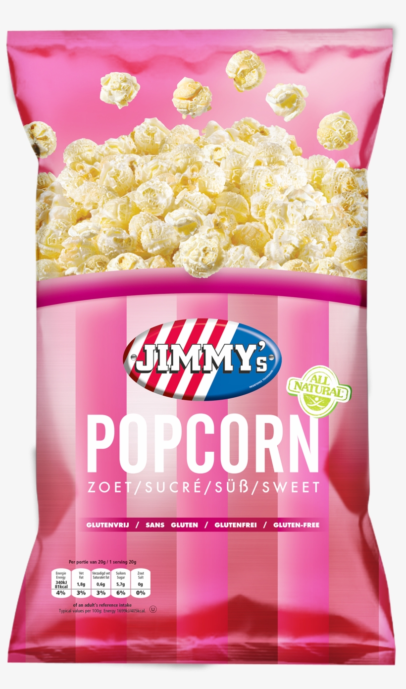 Family Bag Sweet Popcorn - Jimmy's Popcorn Sweet, transparent png download