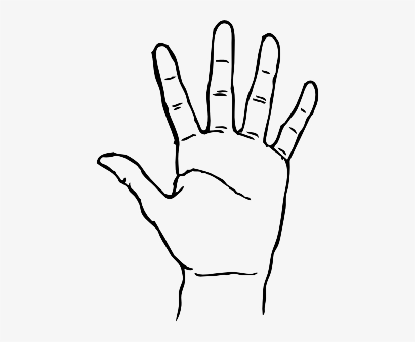 Simple Good Hand Clip Art At Clker Com Vector Clip - Simple Picture Of Hand, transparent png download