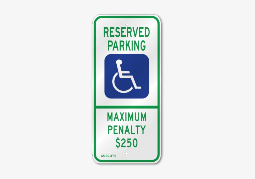 North Carolina State Handicap No Arrow Sign - Disabled Parking Sign, transparent png download