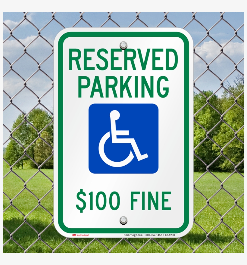 North Dakota Reserved Accessible Parking Sign - Ada Parking Sign, transparent png download
