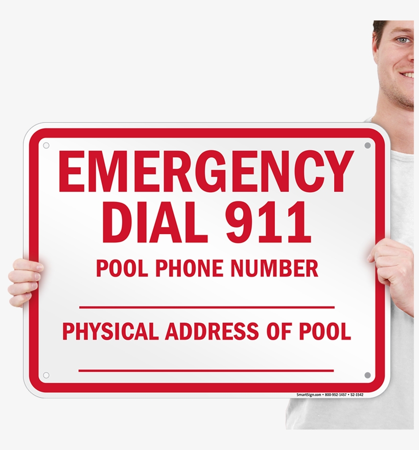 North Carolina Emergency Dial 911 Sign - Emergency Exit Alarm Will Sound If Door, transparent png download