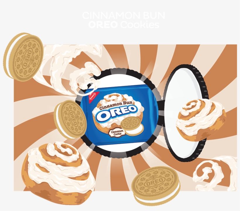 Cinnamon Bun Oreos - Oreo Cinnamon Bun Sandwich Cookies (12.2-ounce Package), transparent png download