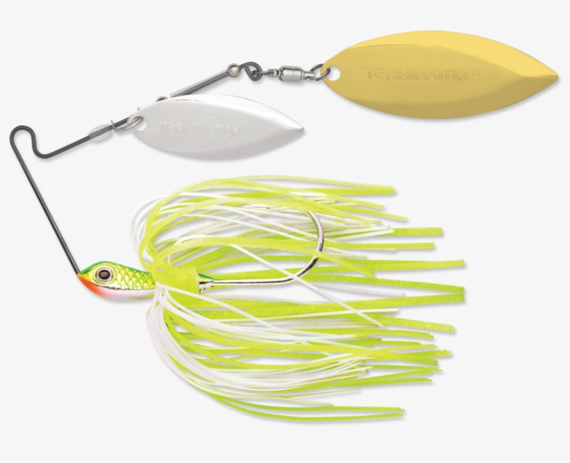 Chartreuse White Shad Nickel Gold - Terminator Super Stainless Spinnerbait-willow/willow,, transparent png download
