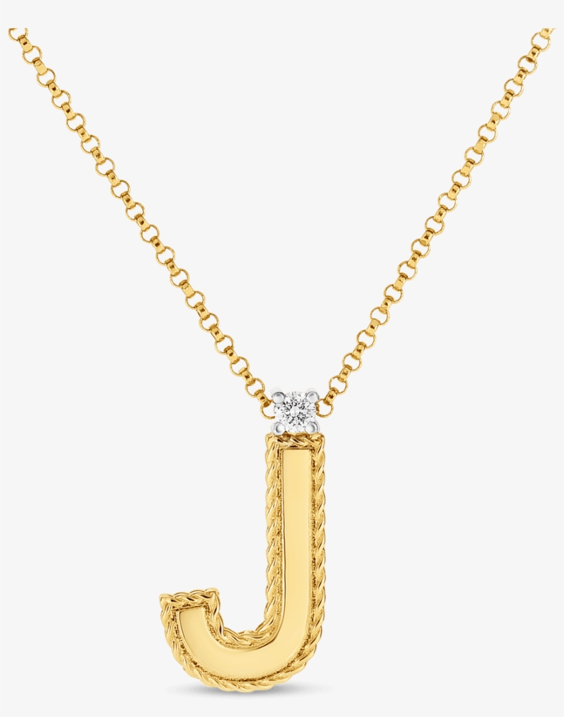 Roberto Coin 18k Yellow Gold Block Letter Pendant - Pendant, transparent png download
