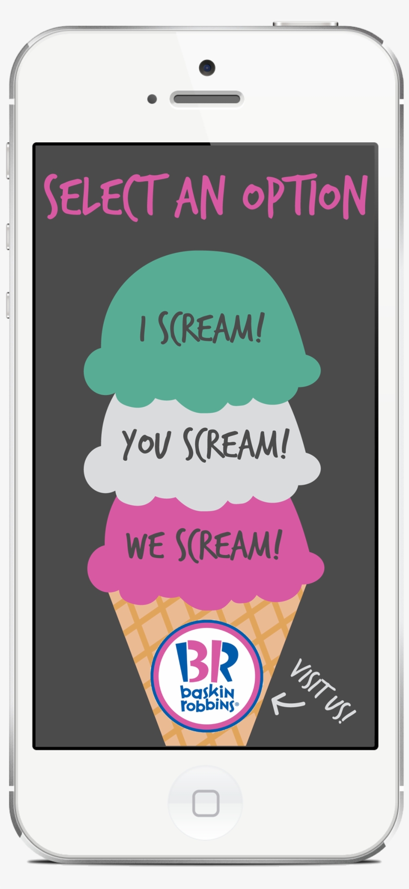 The Home Page Gives The User Four Options - Baskin Robbins Sherbet Flavored Bars Raspberry/orange, transparent png download