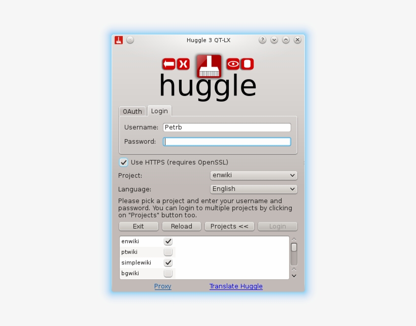 Huggle3 Login Screen On Debian - Portable Network Graphics, transparent png download