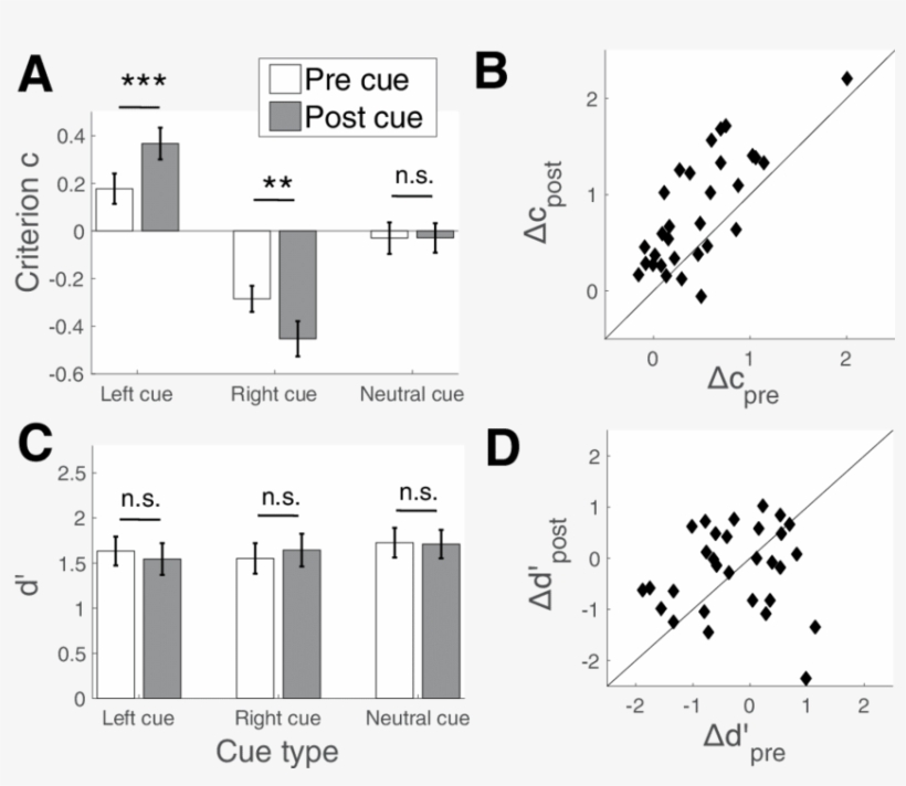 Effect Of Pre And Post Cues On The Decision Criterion - Bias, transparent png download