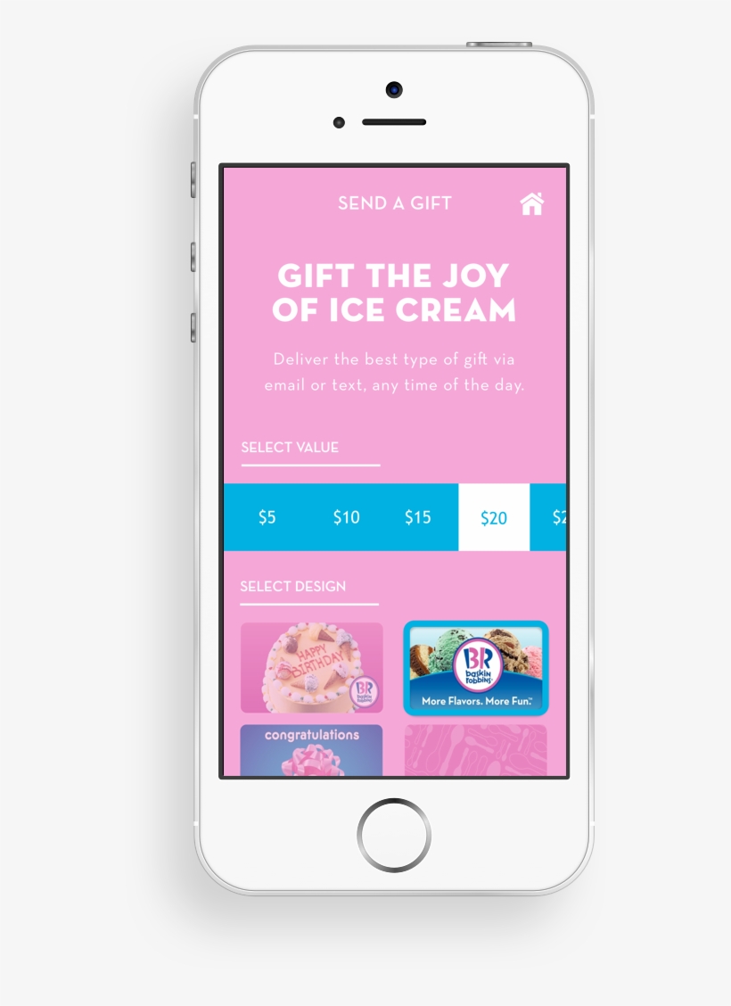 Get The App - Baskin Robbins Phone App, transparent png download