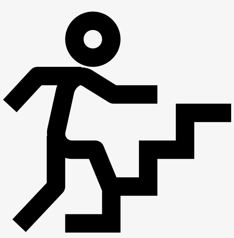 The Icon For "wakeup Hill On Stairs" Shows The Outline - Stairs, transparent png download