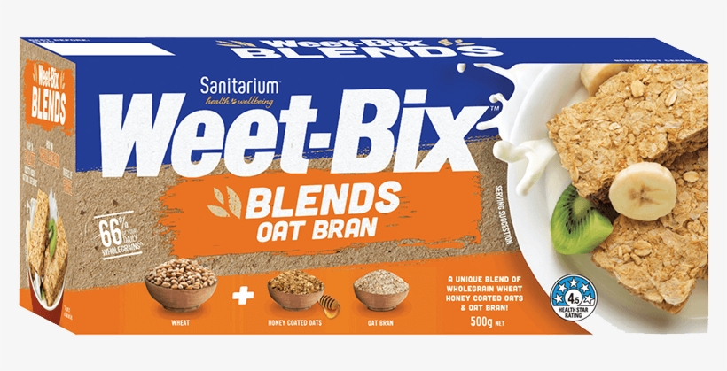 Weet-bix Blends Oat Bran - Weet Bix, transparent png download