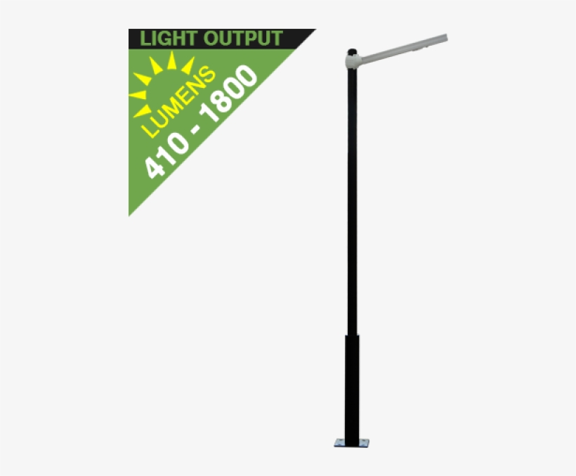 Sl14 Solar 5w 8w Hybrid Led Area Light With Pole Commercial - Led Pole Area Lights, transparent png download