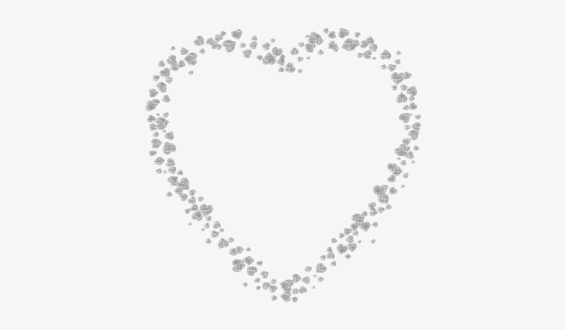 Třpytky Srdce Psd - White Glitter Heart Png, transparent png download
