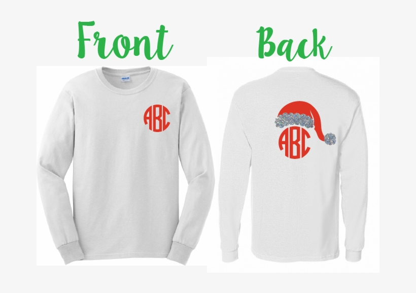 White Glitter Santa Hat T-shirt - Mens Long-sleeve T-shirt : The Ol' Bass Hole, Size:, transparent png download