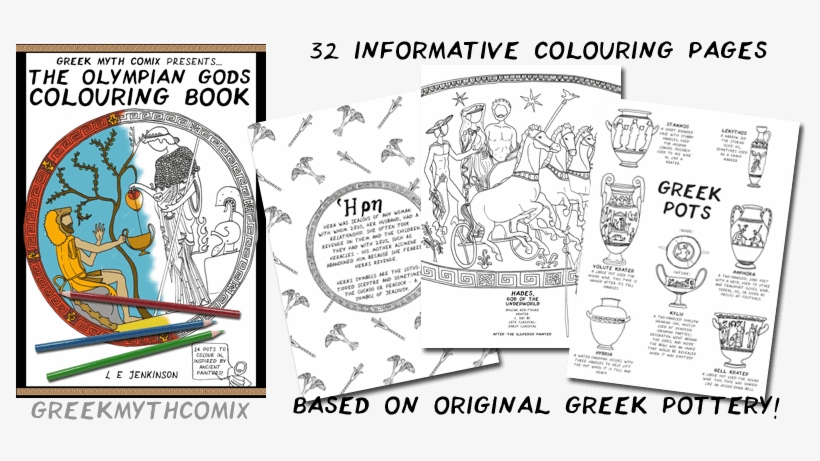 The Olympian Gods Colouring Book - Cartoon, transparent png download