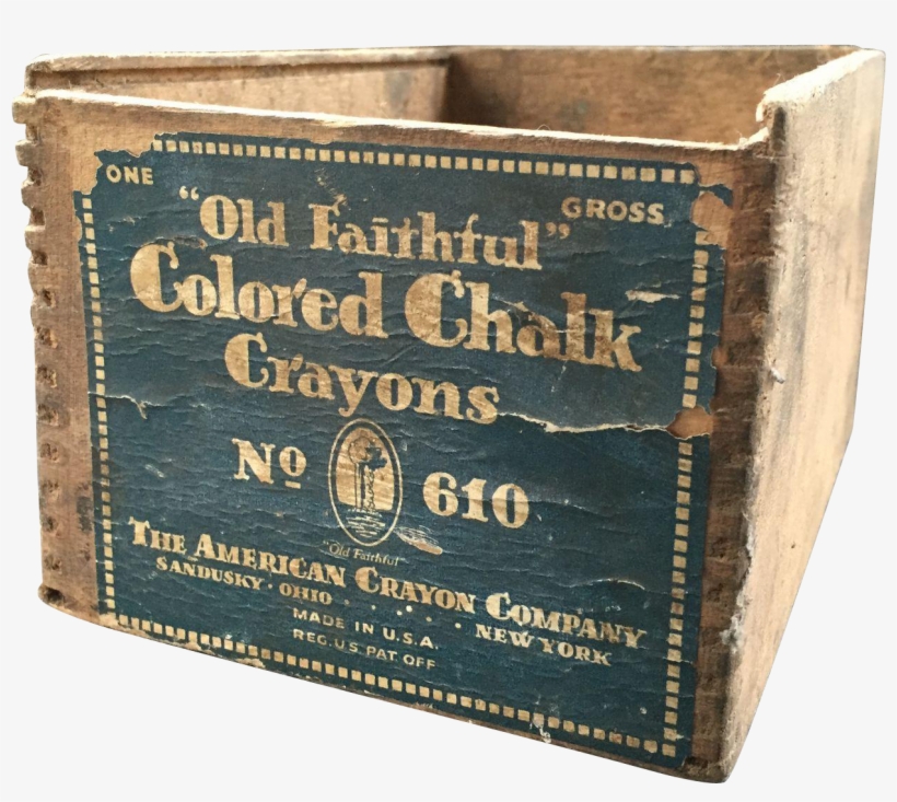 Old Faithful Jointed Wood Crayon Box - Book Cover, transparent png download