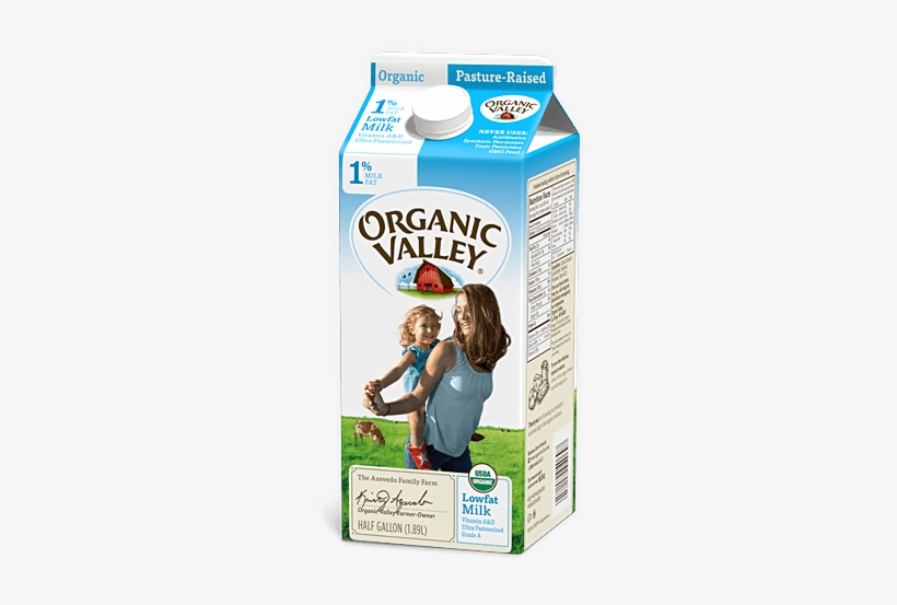 Organic Valley 1% Milk - Organic Valley Half Gallon, transparent png download