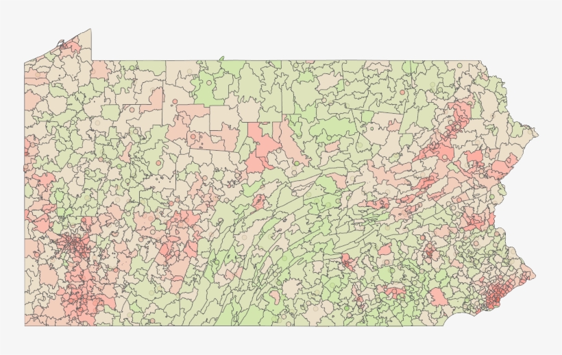 Pa, Red Indicates A Lower Trump Score, Green Indicates - Atlas, transparent png download