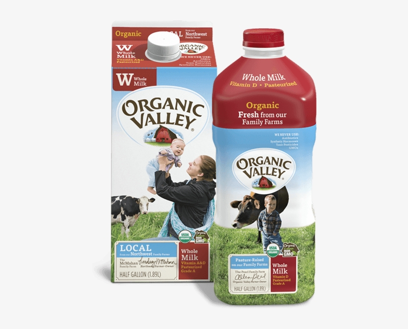 Milk - Organic Valley Ultra Pasteurized Whole Milk - 0.5 Gal, transparent png download