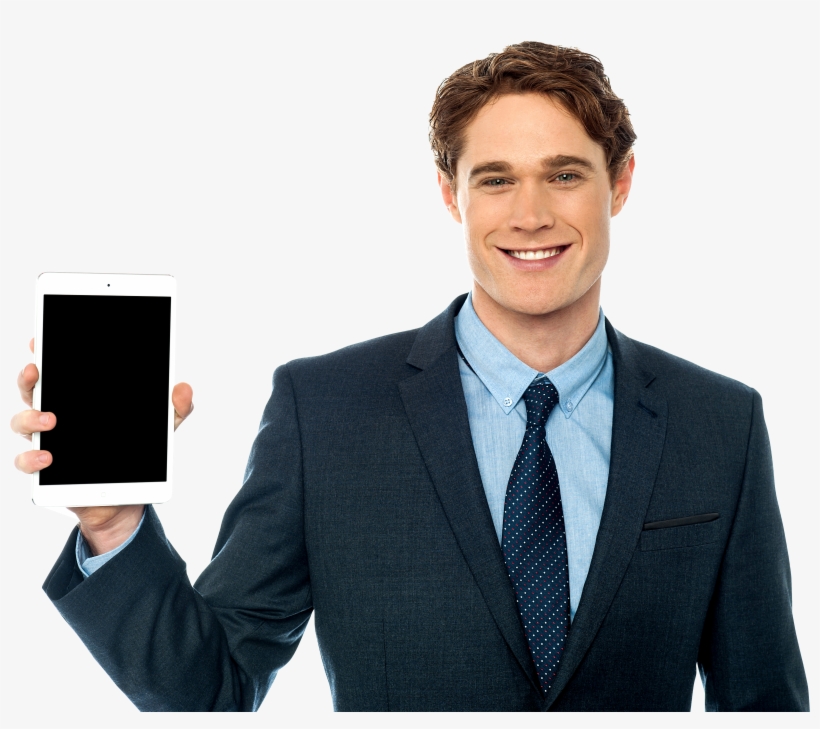 Men With Tablet Png - Man With Tablet Png, transparent png download