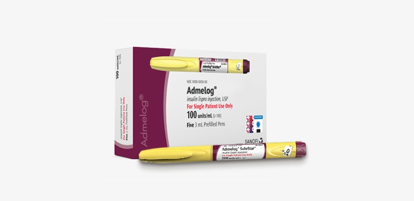 Admelog 100 Units/ml - Insulin Lispro, transparent png download