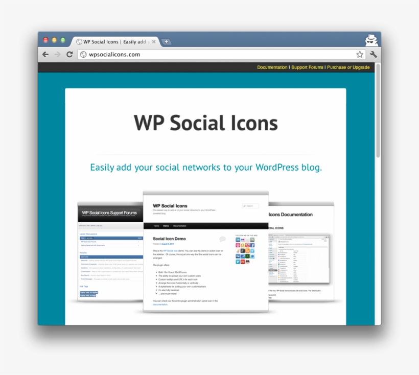 About A Year Ago, I Launched Wp Social Icons A Premium - Web Page, transparent png download