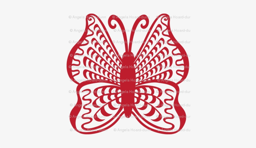 Red Butterfly - Illustration, transparent png download