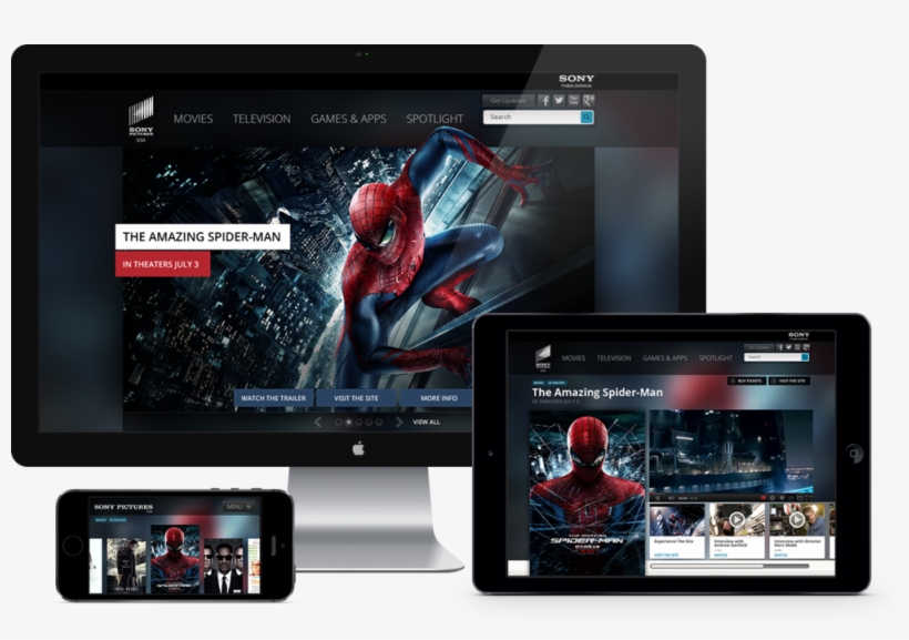 Sonypictures Desktop Mobile Tablet - Png Desktop Tablet Mobile, transparent png download