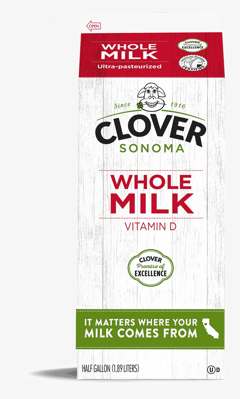 Whole Milk - Clover Organic Farms Heavy Whipping Cream - 16 Oz Carton, transparent png download