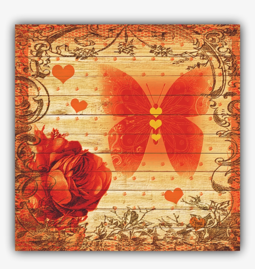 #colorchallenge Mon Red / Exotic Red Butterfly Art - Blank Recipe Books, transparent png download