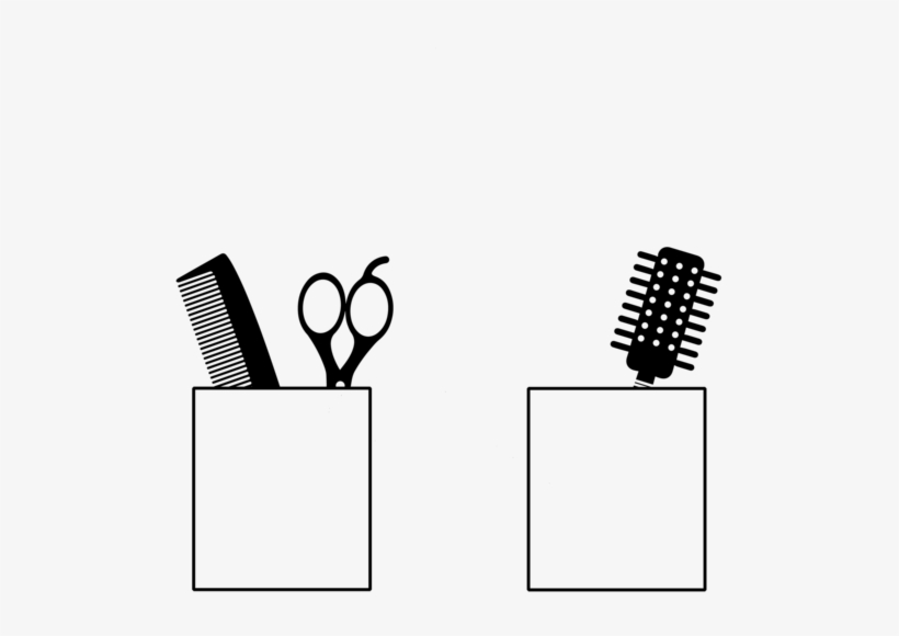 Comb, Scissors, Brush In Pockets - Hairdresser, transparent png download