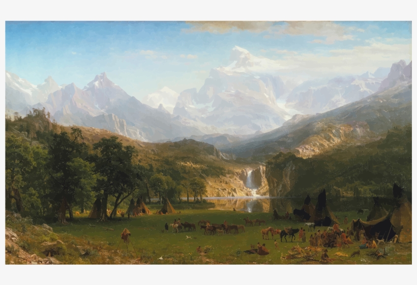 Medium Image - Rocky Mountains Painting Albert Bierstadt, transparent png download