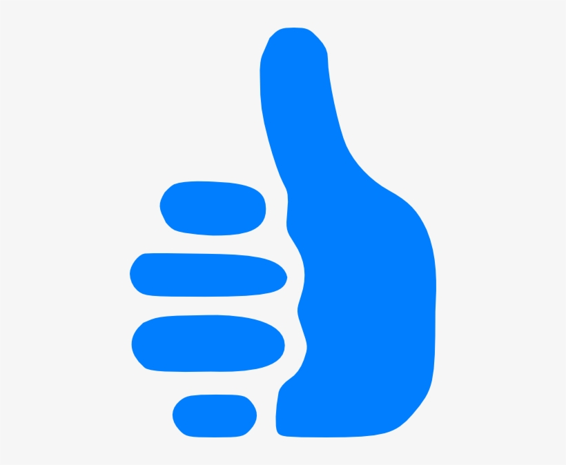 Blue Thumbs Up Svg Clip Arts 444 X 594 Px, transparent png download