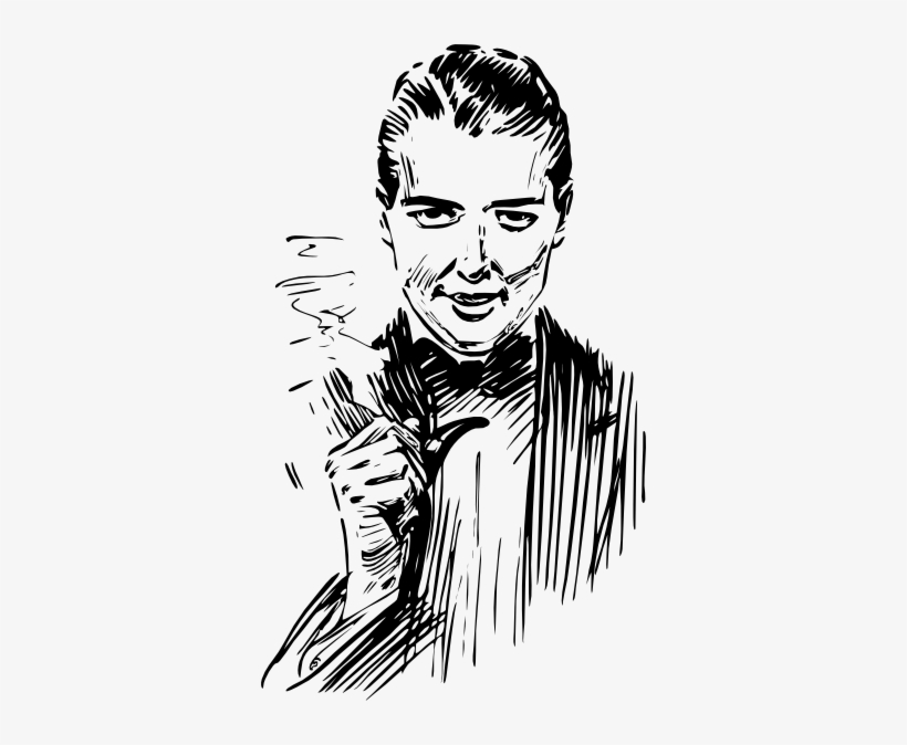 How To Set Use Pipe Smoking Man Clipart - Vector Smoking Man Png, transparent png download
