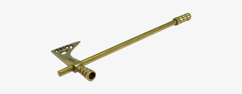 Genuine Brass Tomahawk Smoking Pipe - Brass, transparent png download