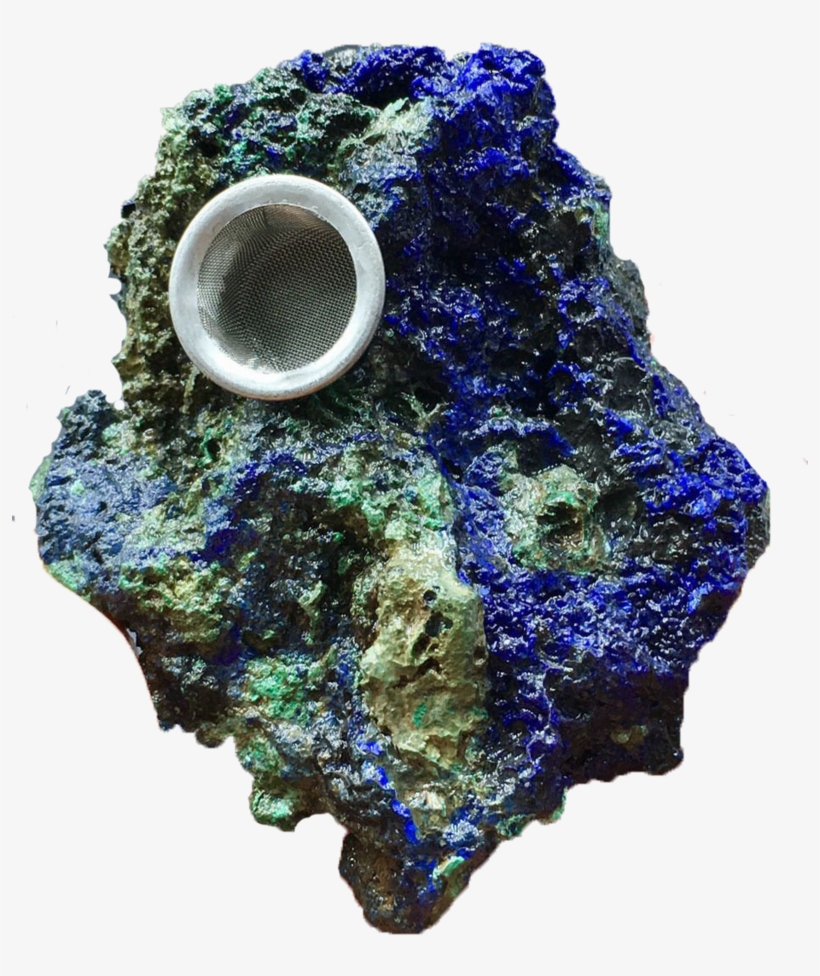 Blue Azurite Malachite Smoking Pipe - Blue, transparent png download