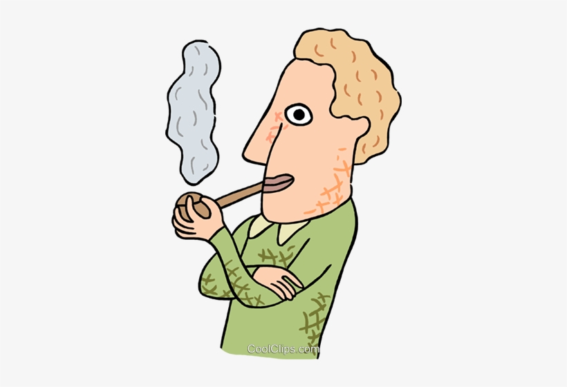 Man Smoking Pipe Royalty Free Vector Clip Art Illustration, transparent png download