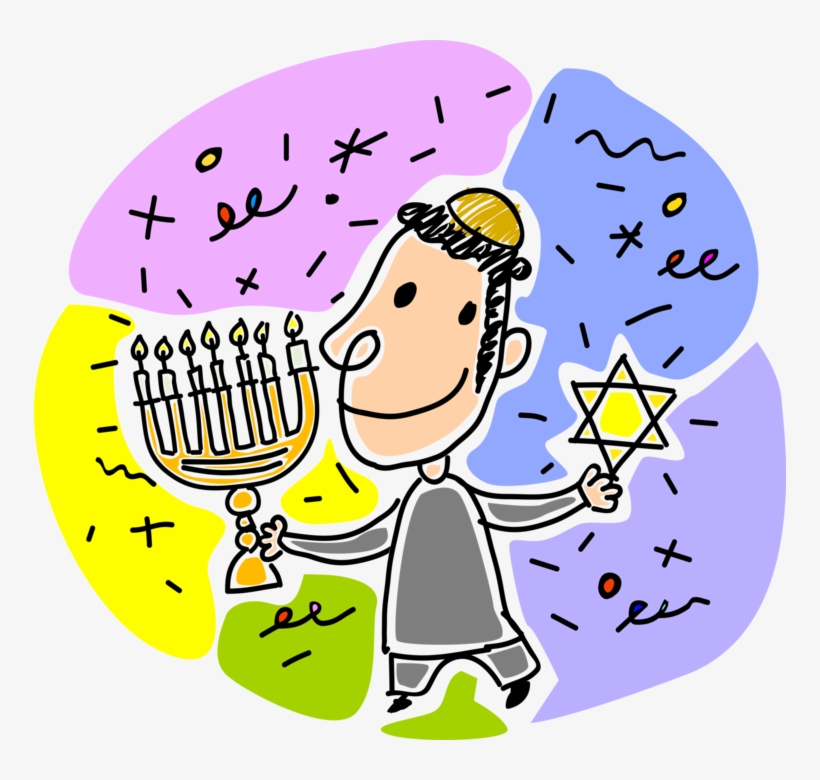 Jewish Boy In Synagogue With Menorah - Synagogue, transparent png download