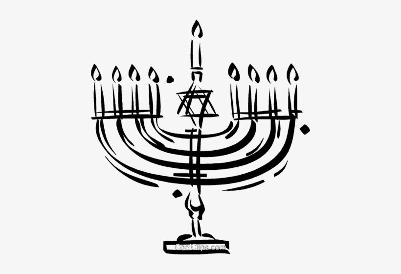 Candelabra Royalty Free Vector Clip Art Illustration - Candelabro Judeu Png, transparent png download